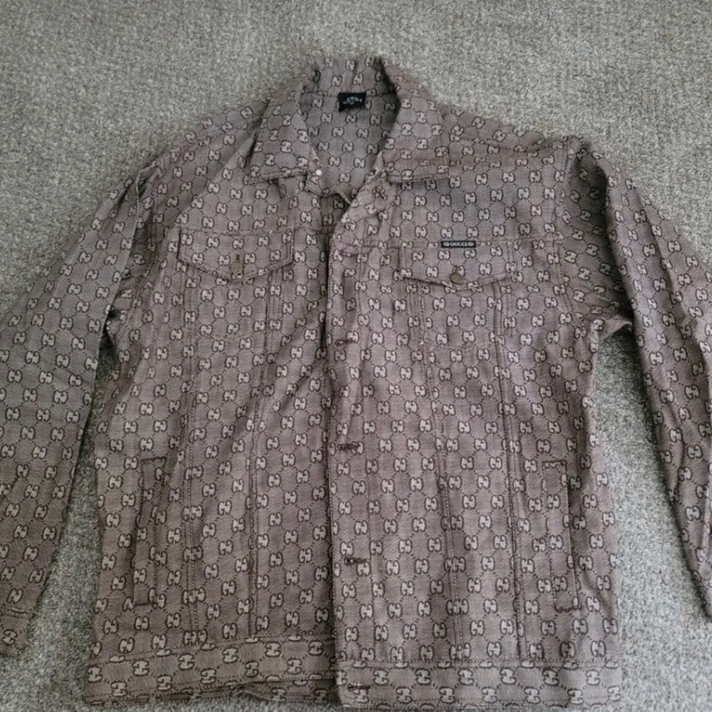 Authentic Gucci Denim Jacket - GG Monogram Print